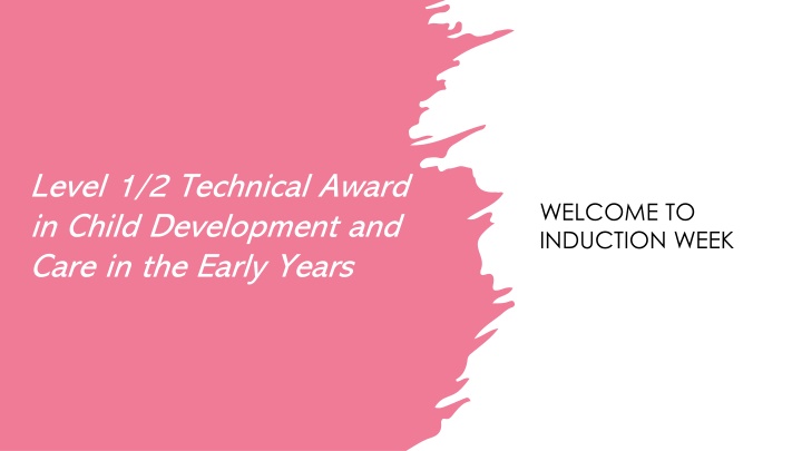 Level 1/2 Technical Award in Child Development and Care Overview