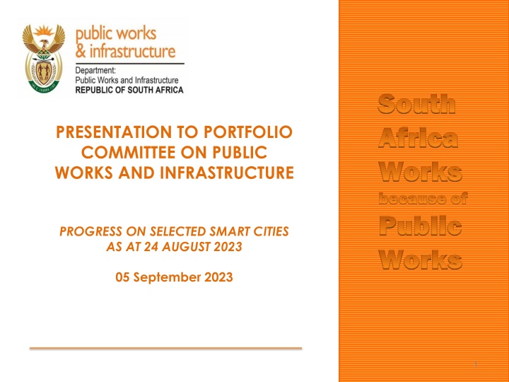 Progress on Selected Smart Cities in South Africa