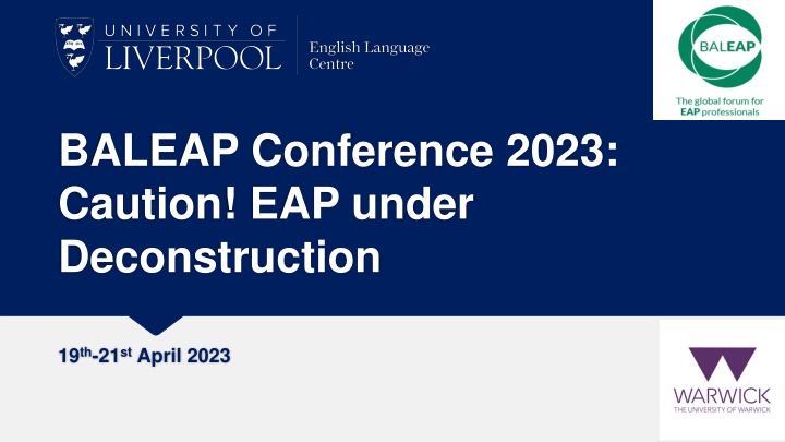 Deconstruction of EAP Practitioner Identity at BALEAP Conference 2023