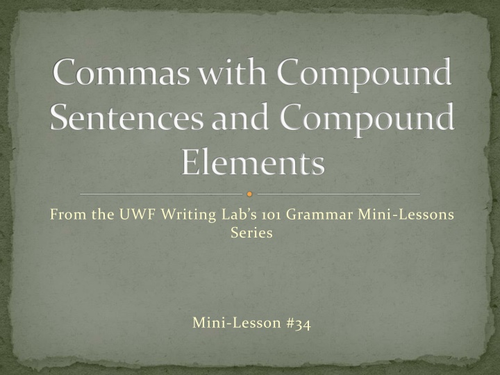 Mastering Commas in Compound Sentences