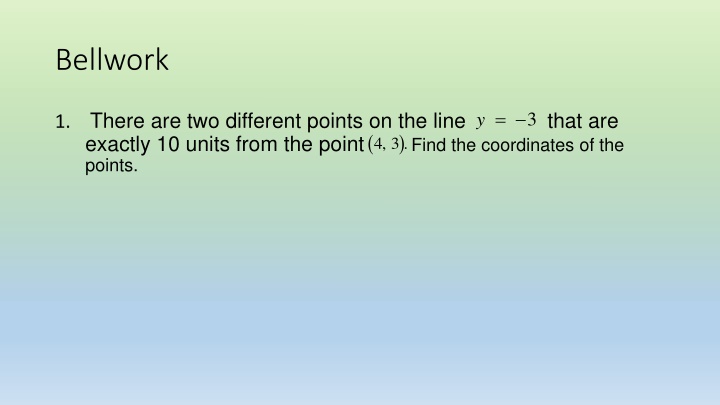 Geometry in the Coordinate Plane