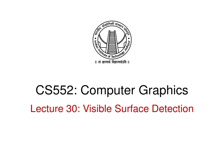 Visible Surface Detection in Computer Graphics