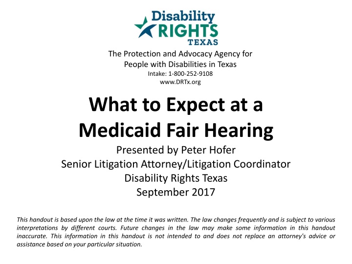 Medicaid Fair Hearings in Texas