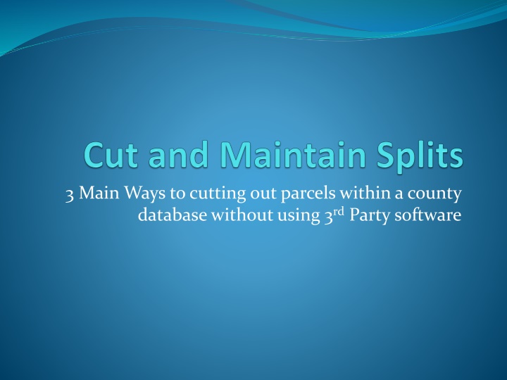 Advanced Parcel Editing Techniques in ArcGIS
