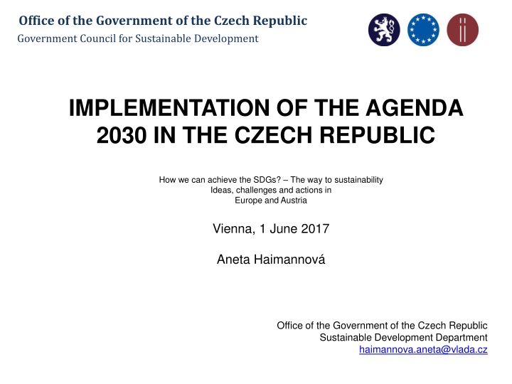 Achieving Sustainable Development Goals in the Czech Republic: Challenges and Strategies