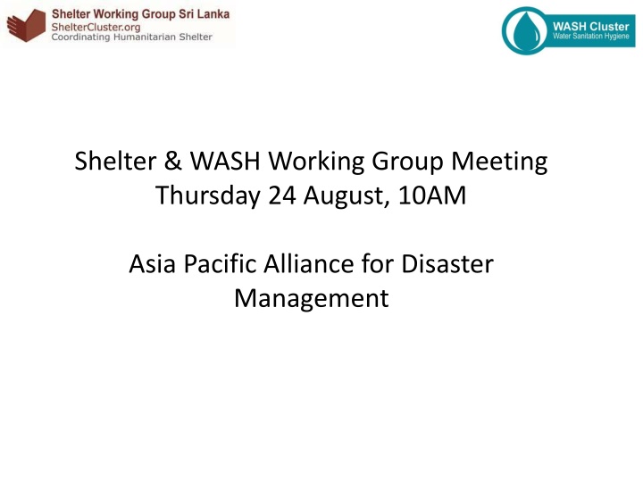 Disaster Management Meeting Highlights and WASH Facility Renovations Report