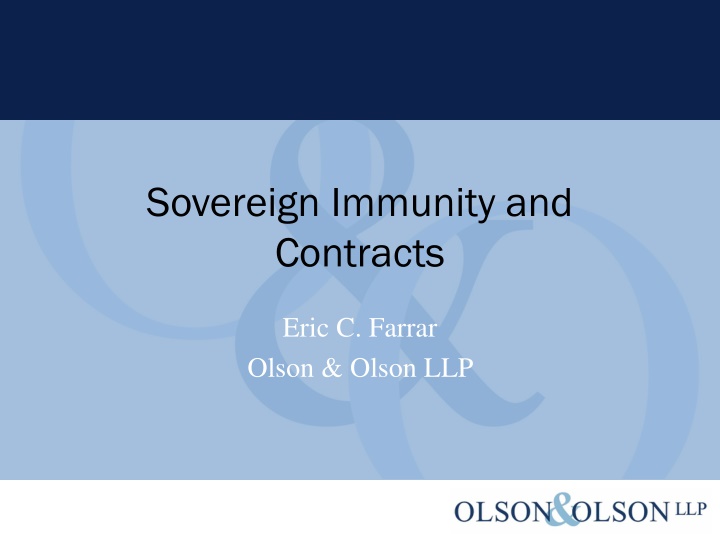 Sovereign Immunity and Contracts in Legal Context