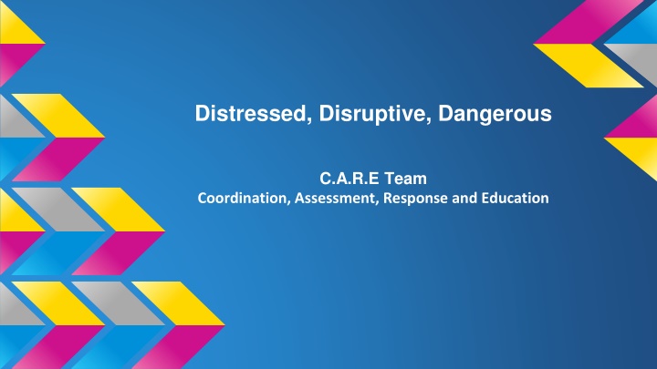 C.A.R.E. Team Coordination for Distressed, Disruptive, and Dangerous Situations