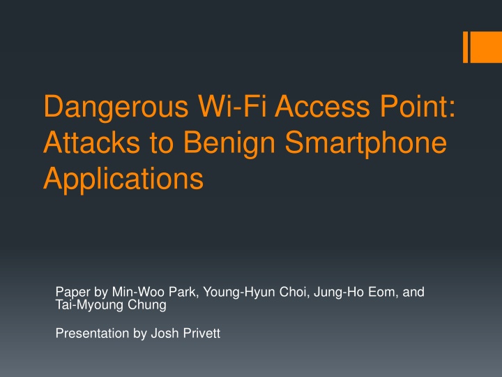 Securing Wi-Fi Access Points for Smartphone Applications