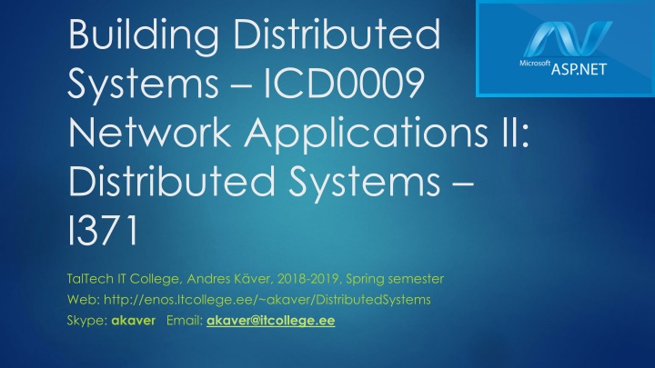 Object-Relational Mapping and Entity Framework in Distributed Systems