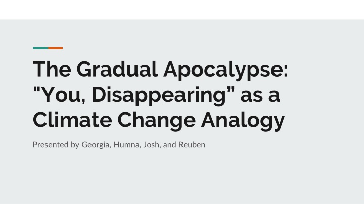Climate Change Through Ecocriticism in 