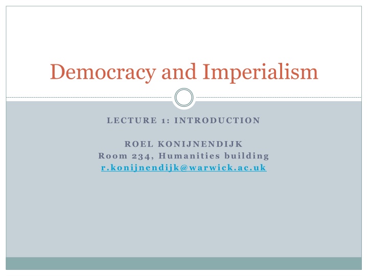 Democracy and Imperialism: Origins and Legacy of Classical Athens