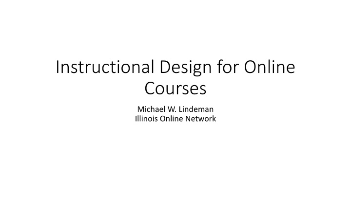 Effective Strategies for Online Course Development