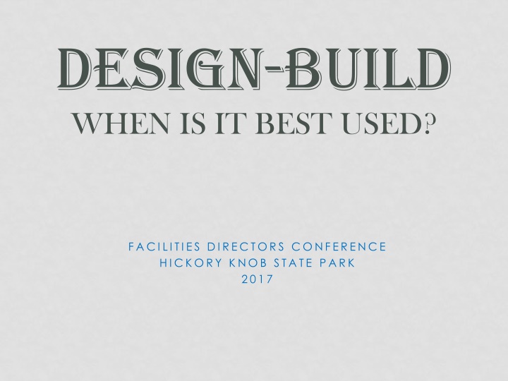 The Benefits and Drawbacks of Design-Build Approach