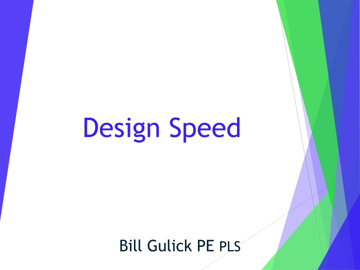 Design Speed in Highway Engineering