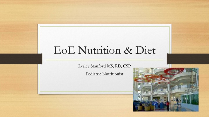 Elemental Diet in Pediatric Nutrition for EoE Treatment