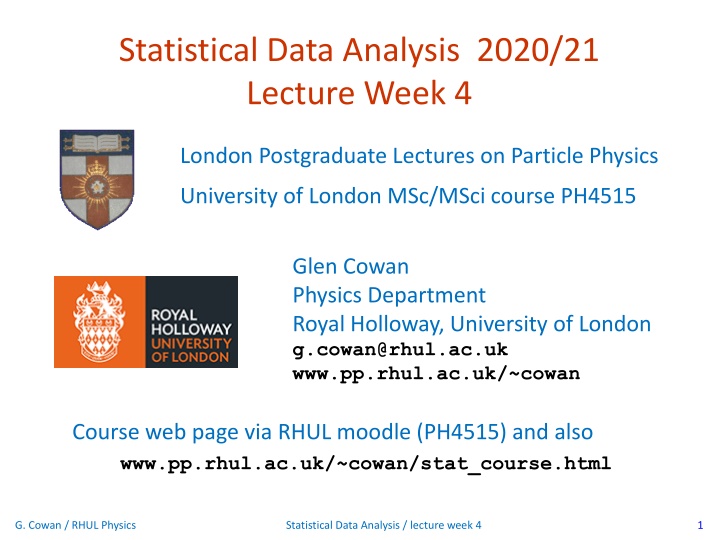 Hypotheses and Tests in Statistical Data Analysis