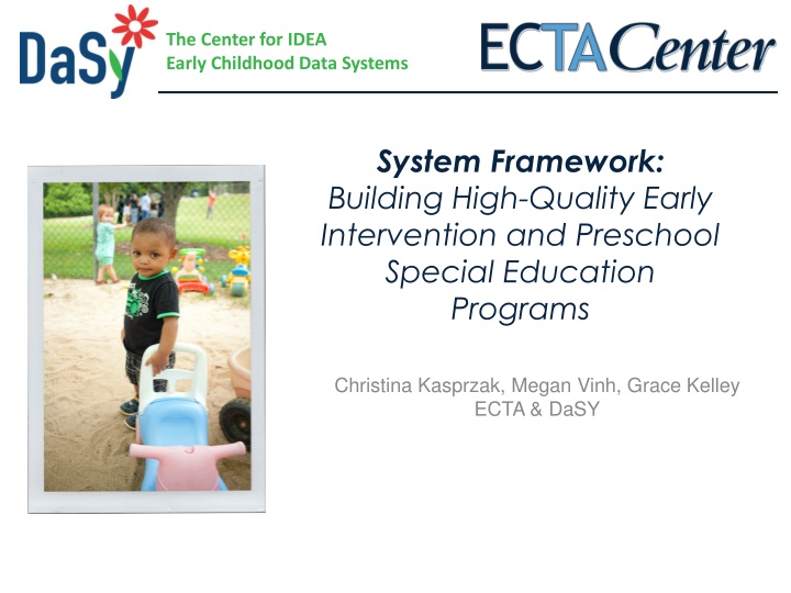 Building High-Quality Early Intervention Programs Framework