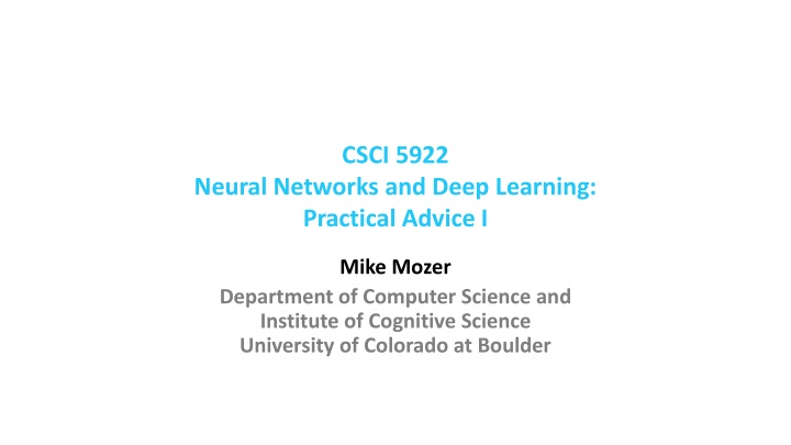 Best Practices in Neural Network Initialization and Normalization