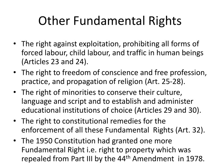 Fundamental Rights and Directive Principles of State Policy in Indian Constitution
