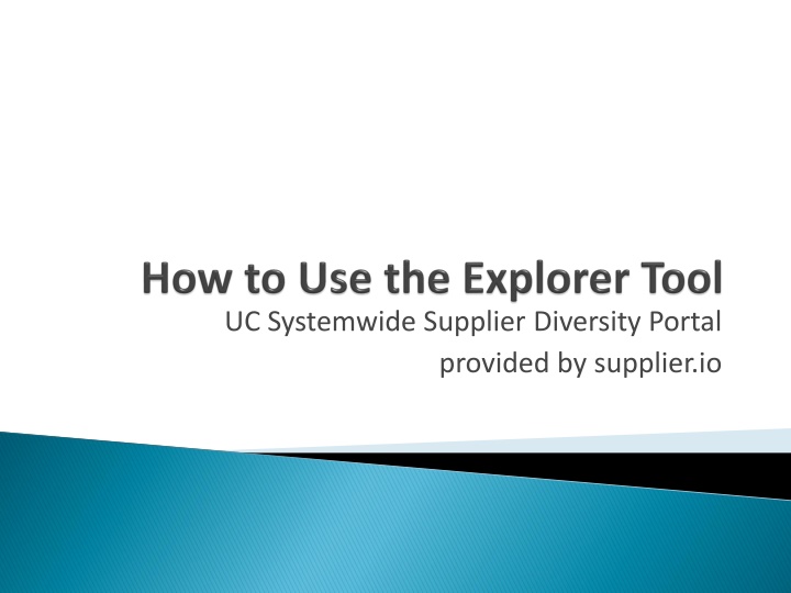 Accessing UC Systemwide Supplier Diversity Portal