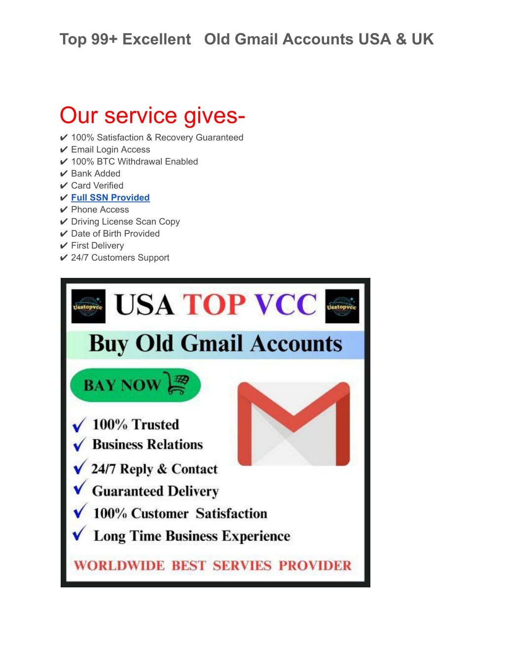 top 99 excellent old gmail accounts usa uk l.w