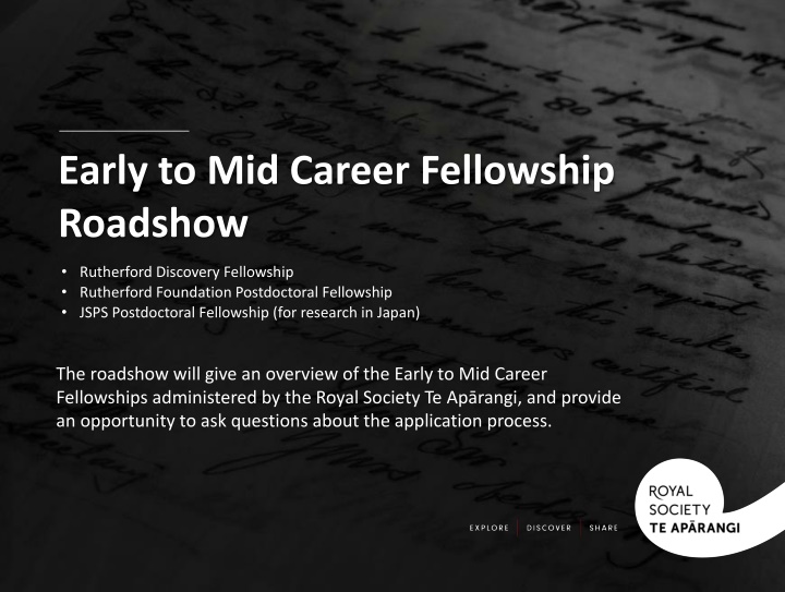 Opportunities at the Royal Society Te Apārangi for Early to Mid-Career Researchers