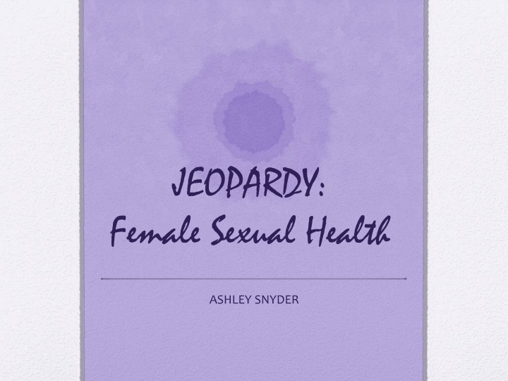 Female Sexual Health: Essential Information and Tips