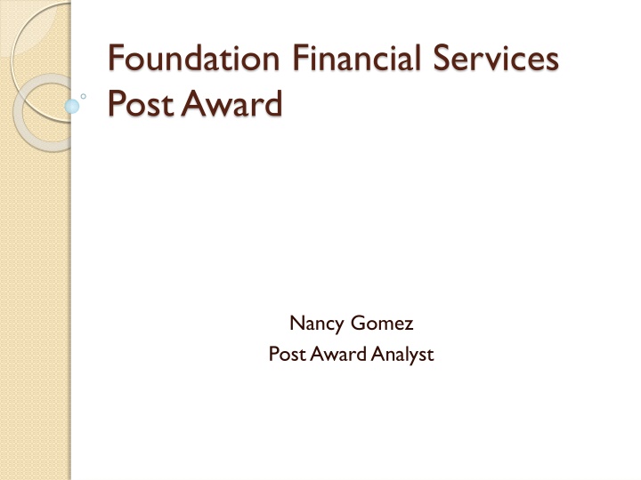 Guide to Post Award Management in Financial Services