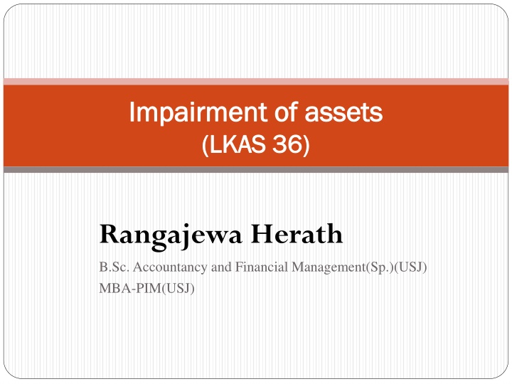 Impairment of Assets in Financial Management
