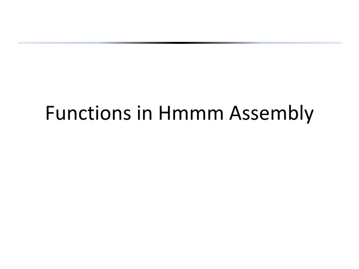 Functions in Programming Languages