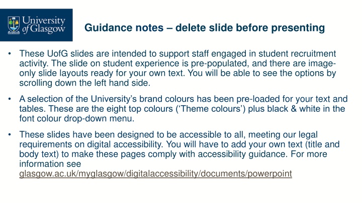 Enhancing Your Presentation Slides for Student Recruitment Activities