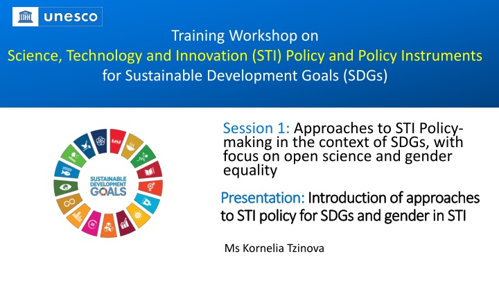 Workshop on STI Policy for SDGs and Gender Equality