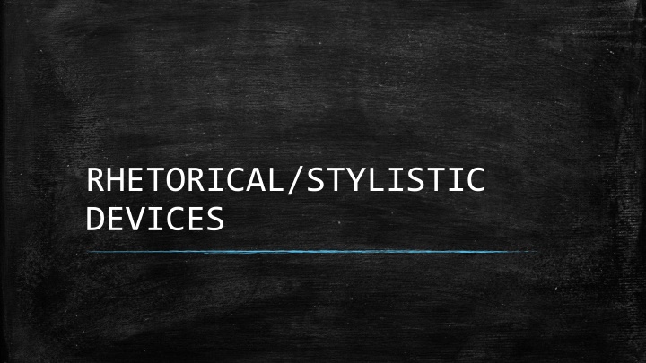 Rhetorical and Stylistic Devices in Speeches