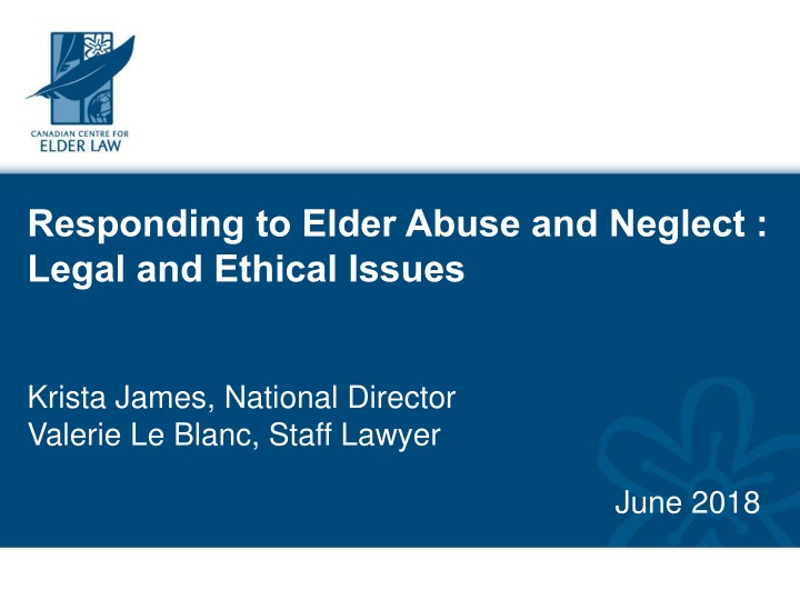 Addressing Elder Abuse and Neglect: Legal and Ethical Perspectives