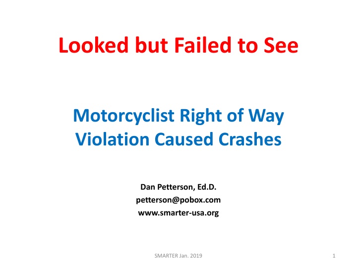 Motorcyclist Safety: Right-of-Way Violation Causes
