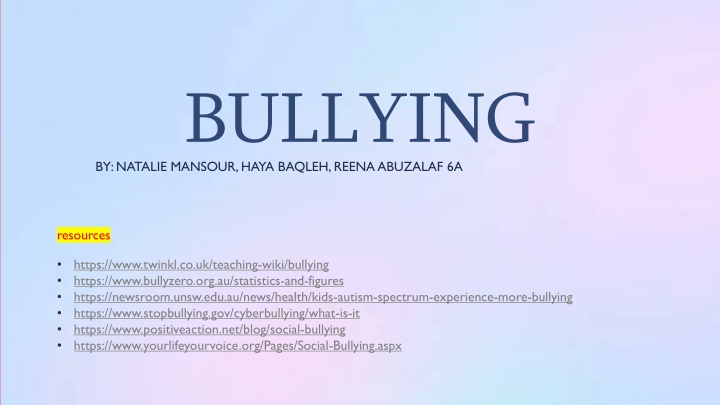 Addressing Bullying: A Comprehensive Overview