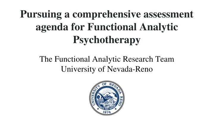 Comprehensive Assessment Agenda for Functional Analytic Psychotherapy