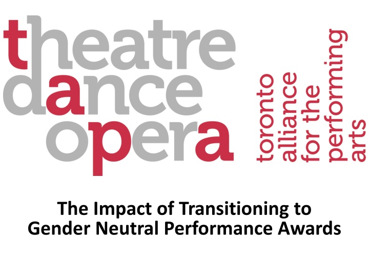 Impact of Gender-Neutral Awards in the Performing Arts Industry