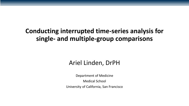 Introduction to Interrupted Time Series Analysis: Methods and Applications