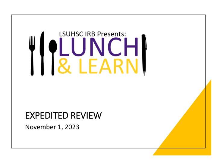 IRB Review Process for Expedited Research