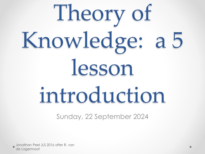 Nature of Knowledge in Theory of Knowledge