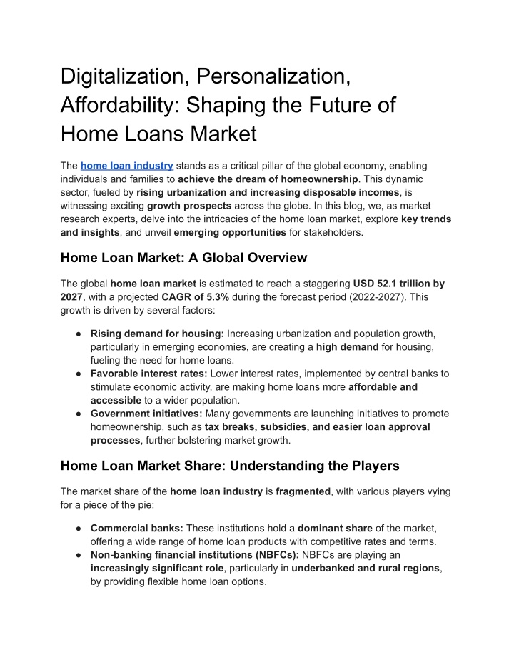 digitalization personalization affordability n.w