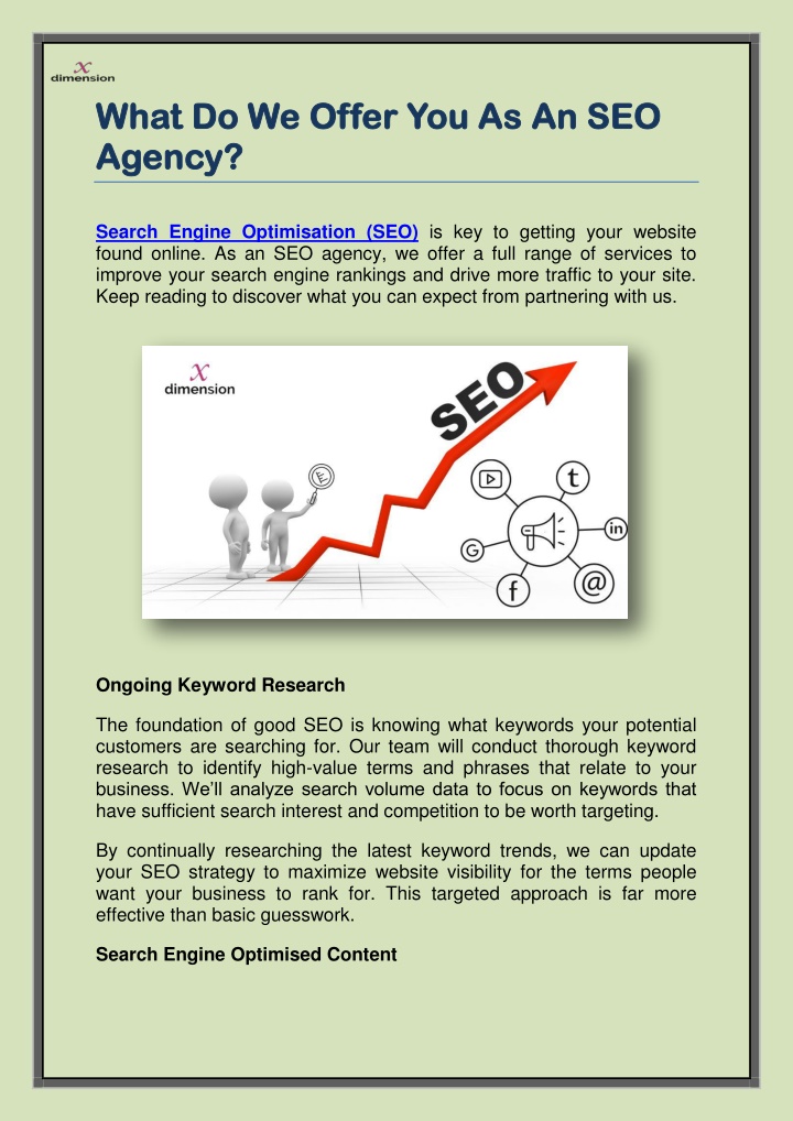 what do we offer you as an seo what do we offer n.w