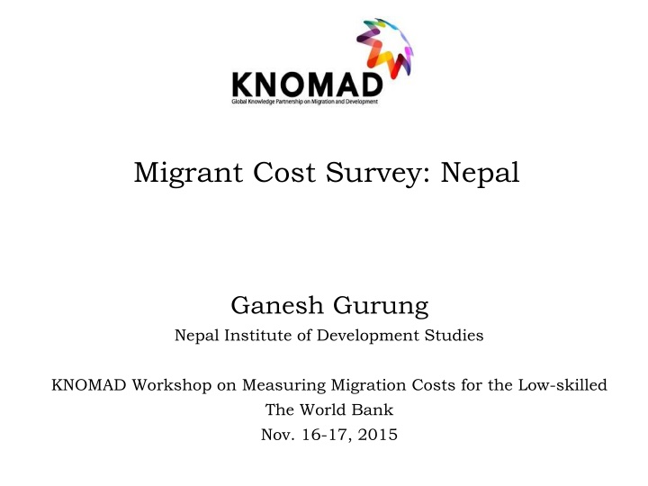 Low-skilled Labor Migration in Nepal