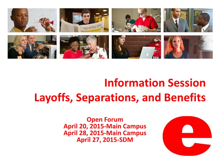 Employee Layoffs, Separations, and Benefits Training Session