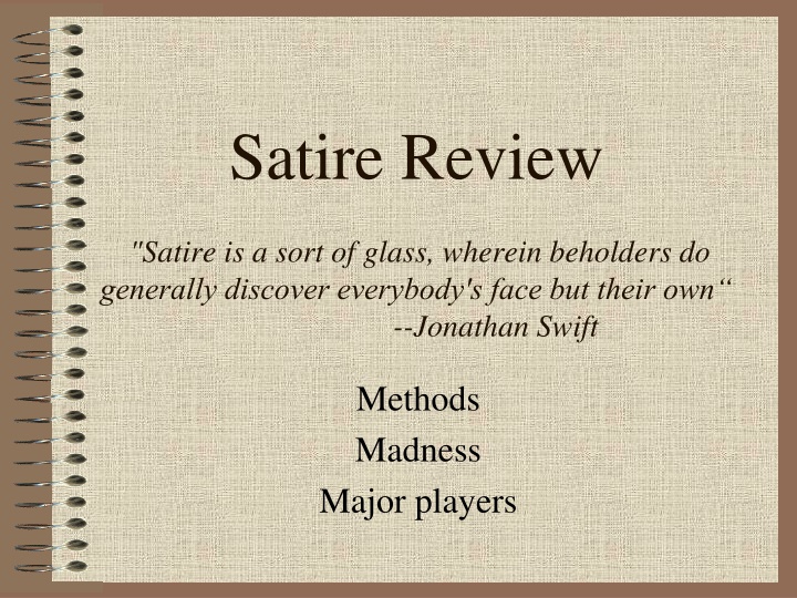 Art of Satire in Literature