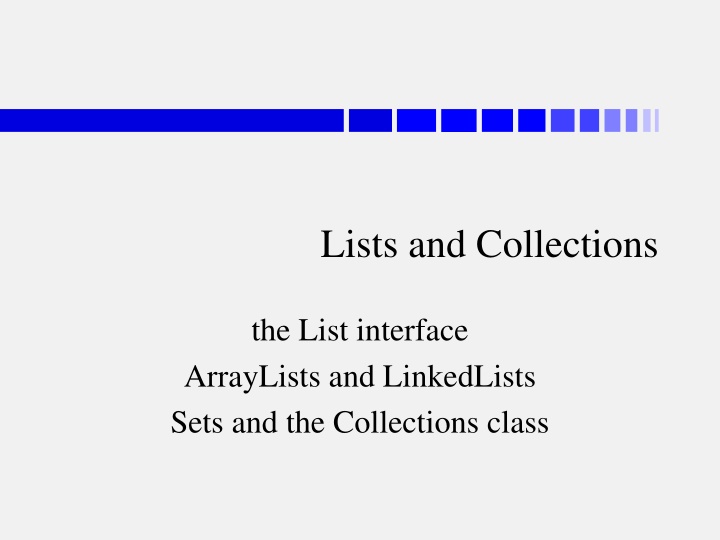 Lists and Collections in Java