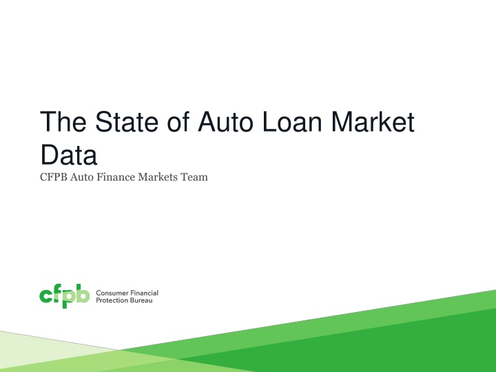 Assessment of Available Data Sources in Auto Loan Market