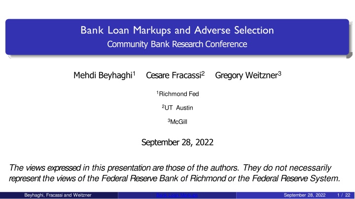 Bank Loan Markups and Adverse Selection: Market Concentration Analysis
